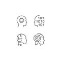 Robot Face Icons Set