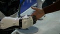 Robot Festival in Yekaterinburg-Russia. HDR.Presentation of new robots that perform complex commands and can even reach