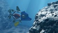 Robot fish in the deep water