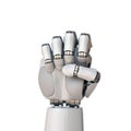 Robot fist 3d rendering, isolated illustration