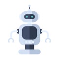 Robot flat clipart vector illustration Royalty Free Stock Photo