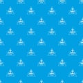 Robot future pattern vector seamless blue Royalty Free Stock Photo
