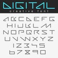 Robot Futuristic font design future Letters Numbers