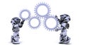 Robot with gear mechanism Royalty Free Stock Photo