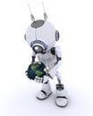 Robot with globe