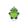 Robot green logo vector icon illustration