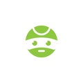 Robot green logo vector icon illustration