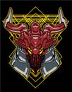 Robot gundam bull head sacred geometry