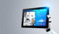 Robot Hand Holding Smart Home Control Tablet Royalty Free Stock Photo