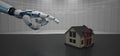 Robot Hand House Royalty Free Stock Photo