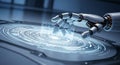 AI Robotic Hand Interface Royalty Free Stock Photo