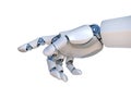 Robot hand pointing index finger, touching gesture 3d rendering