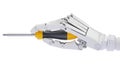 Robot hand with screwdriver, automation concept Royalty Free Stock Photo