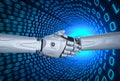 Robot hand shake Royalty Free Stock Photo