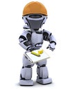 Robot in hardhat with clipboard