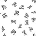 robot harvests automation seamless pattern vector