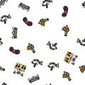 robot harvests automation seamless pattern vector