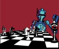 Artificial intelligence. robot plays chess