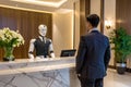 Robot hotel services Royalty Free Stock Photo