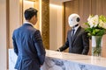 Robot hotel services Royalty Free Stock Photo