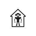 robot housekeeper icon. Element of home robot icon for mobile concept and web apps. Detailed robot housekeeper icon can be used