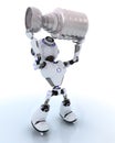 Robot ice hockey champion Royalty Free Stock Photo