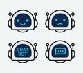 Robot icon. Chat Bot sign for support service concept. Chatbot character flat style