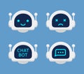 Robot icon. Chat Bot sign for support service concept. Chatbot character flat style