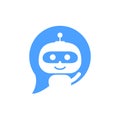 Robot icon. Chat Bot sign for support service concept. Chatbot character flat style