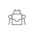 robot icon. Element of Internet related icon for mobile concept and web apps. Thin line robot icon can be used for web and mobile