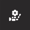robot icon. Filled robot icon for website design and mobile, app development. robot icon from filled artificial intelligence Royalty Free Stock Photo