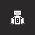 robot icon. Filled robot icon for website design and mobile, app development. robot icon from filled nerd collection isolated on