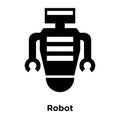 Robot icon vector isolated on white background, logo concept of