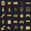 Robot icons set, simple style Royalty Free Stock Photo