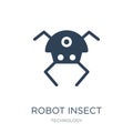robot insect icon in trendy design style. robot insect icon isolated on white background. robot insect vector icon simple and