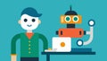 Robot Integration An engineer programming a small robot symbolizing the practical application of AIML in robotics and