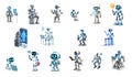 robot interaction, AI concept, working together, robotics, Royalty Free Stock Photo
