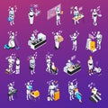 Robot Isolated Professions Icon Set