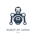 robot of japan icon in trendy design style. robot of japan icon isolated on white background. robot of japan vector icon simple Royalty Free Stock Photo