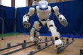 robot, jumping over obstacle course, showing off its agility and balance