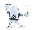 Robot with Katana sword. Technology concept. . Contains clipping path Royalty Free Stock Photo