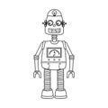 Robot kids toy isolated icon