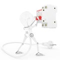 Robot lamp turn on an electric breaker Royalty Free Stock Photo