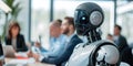 Robot Leading a Meeting with Business Professionals AIG41
