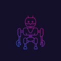 Robot, line vector illustration