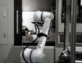 Robot loading workpiece to CNC machine
