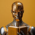 This robot loves to read Royalty Free Stock Photo