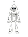Robot machine engineering thin line