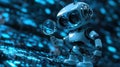 Robot with Magnifying Glass Searching for Information