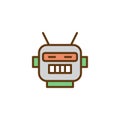 Robot mask filled outline icon Royalty Free Stock Photo